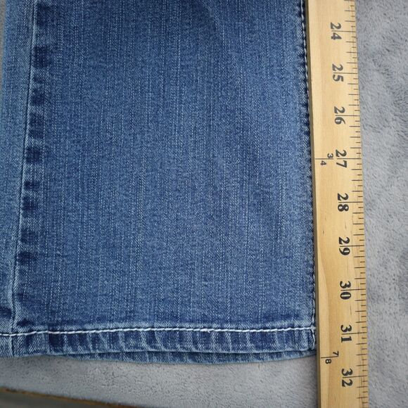 Twentyone Black by RU21 Pants Womens 12 Blue Denim Slimboot Distressed Jeans - Picture 5 of 16